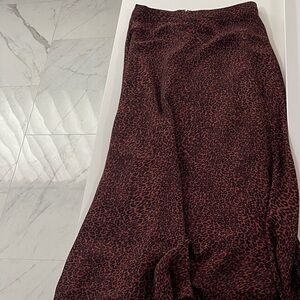 cupcakes & cashmere Red Leopard A-Line Skirt